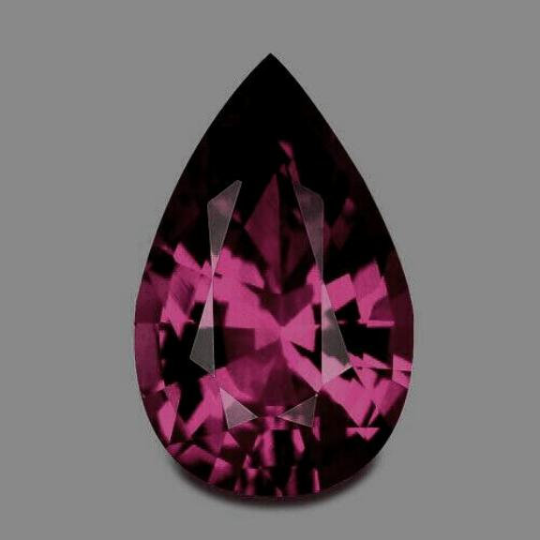 Ceylon NATURAL UNTREATED VS eye clean raspberry red precision pear shape cut Spinel from Sri Lanka 3.10ct.