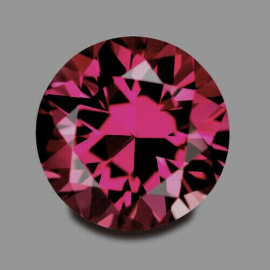 Ceylon NATURAL UNTREATED  VVS clean Raspberry red round brilliant diamond cut Spinel from Sri Lanka 1.80ct.