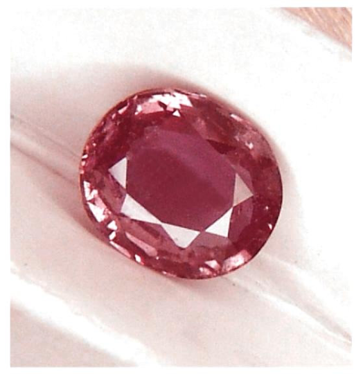 Ceylon NATURAL UNTREATED VS eye clean intense top burgundy red[maroon] precision oval cut Sapphire from Sri Lanka 2.72ct.