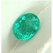 Colombian "rare" untreated VS intense medium green precision oval cut Emerald 1.05 ct.