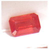 Ceylon "natural heat treated" VS eye clean intense top pinkish orange padparadscha precision emerald cut Sapphire from Sri Lanka 2.56ct.