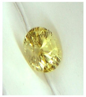 RARE Ceylon NATURAL UNTREATED VS eye clean top canary yellow precision diamond cut oval sapphire from Sri Lanka 1.27ct.