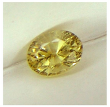 RARE Ceylon NATURAL UNTREATED VS eye clean top canary yellow precision diamond cut oval sapphire from Sri Lanka 1.27ct.