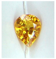 Rare Ceylon natural untreated VS eye clean top yellow precision pear cut sapphire from Sri Lanka 1.13ct.