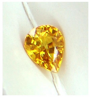 Rare Ceylon natural untreated VS eye clean top yellow precision pear cut sapphire from Sri Lanka 1.13ct.