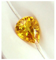 Rare Ceylon natural untreated VS eye clean top yellow precision pear cut sapphire from Sri Lanka 1.13ct.