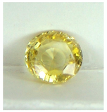 Ceylon Natural untreated VVS clean top yellow precision oval cut sapphire from Sri Lanka 2.12ct.