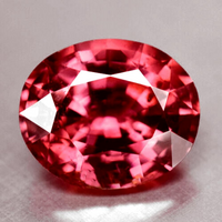 Ceylon Natural "heat treated" VS eye clean intense top pinkish orange padparadscha precision oval cut Sapphire from Sri Lanka 2.45ct.