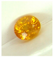 RARE Ceylon natural untreated VS eye clean top golden yellow precision oval cut sapphire from Sri Lanka 1.62ct.