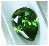 RARE large Chrysoberyl NATURAL UNTREATED  VVS clean finest intense green 13.70ct.