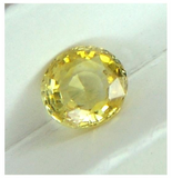 Ceylon Natural untreated VVS clean top yellow precision oval cut sapphire from Sri Lanka 2.12ct.