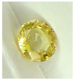 Ceylon Natural untreated VVS clean top yellow precision oval cut sapphire from Sri Lanka 2.12ct.