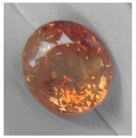 Ceylon NATURAL unheated untreated VS eye clean pinkish-orange Padparadscha precision oval cut sapphire from Sri Lanka 3.35ct.