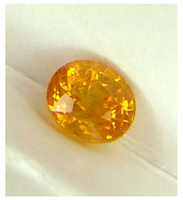 RARE Ceylon natural untreated VS eye clean top golden yellow precision oval cut sapphire from Sri Lanka 1.62ct.