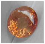 Ceylon NATURAL unheated untreated VS eye clean pinkish-orange Padparadscha precision oval cut sapphire from Sri Lanka 3.35ct.