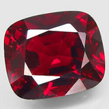 RARE large NATURAL UNTREATED 10x flawless Top Royal Red precision cushion cut Spinel from Myanmar 12.10ct.