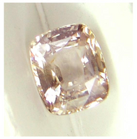 RARE Ceylon natural untreated VS eye clean pink-yellow color change precision cushion cut sapphire from Sri Lanka 4.45ct.