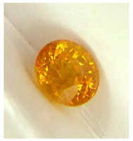 RARE Ceylon natural untreated VS eye clean top golden yellow precision oval cut sapphire from Sri Lanka 1.62ct.