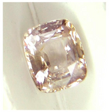 RARE Ceylon natural untreated VS eye clean pink-yellow color change precision cushion cut sapphire from Sri Lanka 4.45ct.