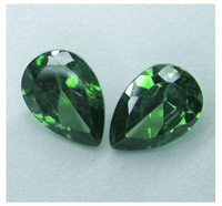 RARE LARGE matched pair of Chrysoberyl UNTREATED VVS clean finest intense green 16.70tcw