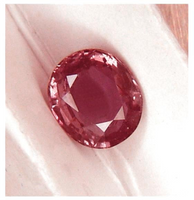 Ceylon NATURAL UNTREATED VS eye clean intense top burgundy red[maroon] precision oval cut Sapphire from Sri Lanka 2.72ct.