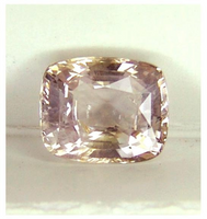 RARE Ceylon natural untreated VS eye clean pink-yellow color change precision cushion cut sapphire from Sri Lanka 4.45ct.