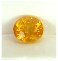 RARE Ceylon natural untreated VS eye clean top golden yellow precision oval cut sapphire from Sri Lanka 1.62ct.