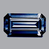 Ceylon NATURAL UNTREATED VS eye clean medium blue precision emerald cut Spinel from Sri Lanka 1.22ct.