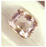 RARE Ceylon natural untreated VS eye clean pink-yellow color change precision cushion cut sapphire from Sri Lanka 4.45ct.