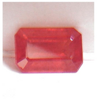 Ceylon "natural heat treated" VS eye clean intense top pinkish orange padparadscha precision emerald cut Sapphire from Sri Lanka 2.56ct.