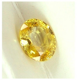 RARE Ceylon natural untreated VS eye clean brilliant canary yellow precision oval cut sapphire from Sri Lanka 1.55ct.