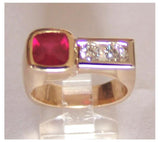 Man's Ruby and Diamond ring