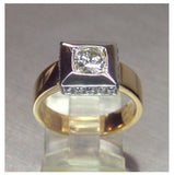 Ladies 14kt. custom made yellow & white gold diamond ring with 1.00tcw of round brilliant diamonds