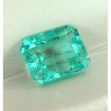 Colombian RARE untreated VS intense medium green precision emerald cut Emerald 1.00 ct.