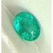 Colombian "rare" untreated VS intense medium green precision oval cut Emerald 1.05 ct.