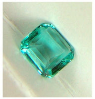 Colombian RARE UNTREATED VVS intense green precision emerald cut Emerald 1.04 ct.