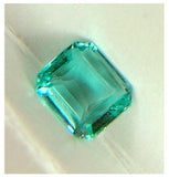 Colombian RARE UNTREATED VVS intense green precision emerald cut Emerald 1.04 ct.