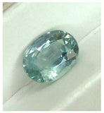 Ceylon untreated teal blue precision cut oval sapphire 2.82ct.